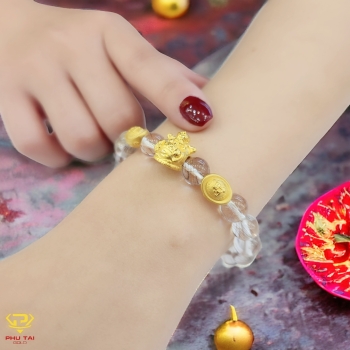 Vòng đá đính charm vàng (mã VC 102401)